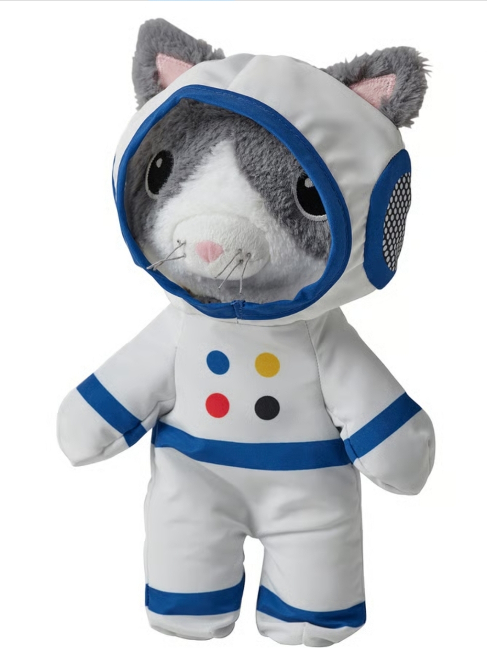 IKEA AFTONSPARV Gray Cat Astronaut Stuff Animal Plush Toy - 005.515.39